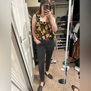 Who What Wear Flower Top
